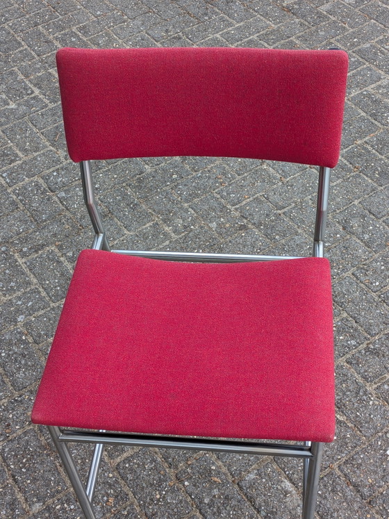 Originele Martin Visser SB 07 Barkruk voor 't Spectrum - Rood – Barkrukken, Wool, rvs (photo 9 of 13)
