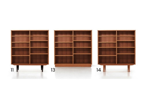 Oak bookcase stained in teak - R02