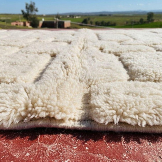 Image 1 of Tapis bérbere marocain en laine naturelle 250cmx250cm 