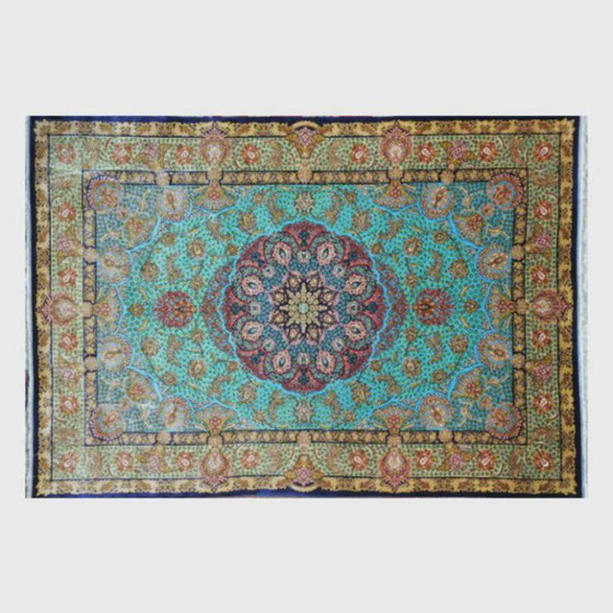 Alfombra turca contemporánea de seda | Anudada a mano | Alfombra de lujo | 200 × 300 cm (79 × 118 pulgadas) (photo 2 of 9)
