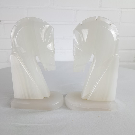 Image 1 of Vintage boekensteunen onyx 