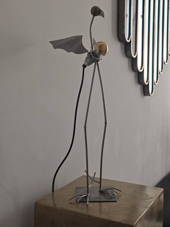 Great Condition - Designer: Bjart Veenendaal, Crane Table Lamp! Vintage Postmodern 80s/90s – rvs, Other (photo 9 of 11)