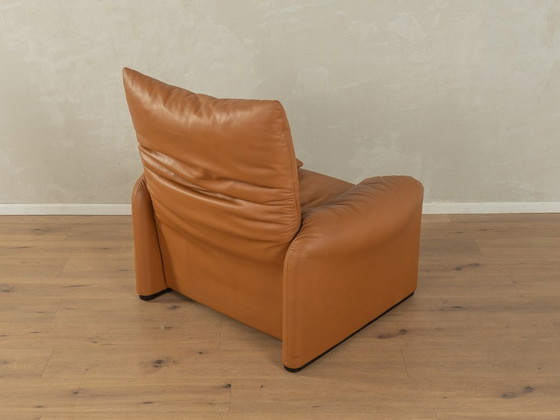 Image 1 of 675 MARALUNGA fauteuil & poef, Vico Magistretti, Cassina, jaren 70, Vintage