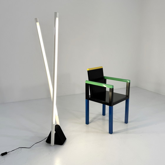 Image 1 of Lámpara de pie Sistema Flu blanca de Rodolfo Bonetto para Luci Italia, años 80