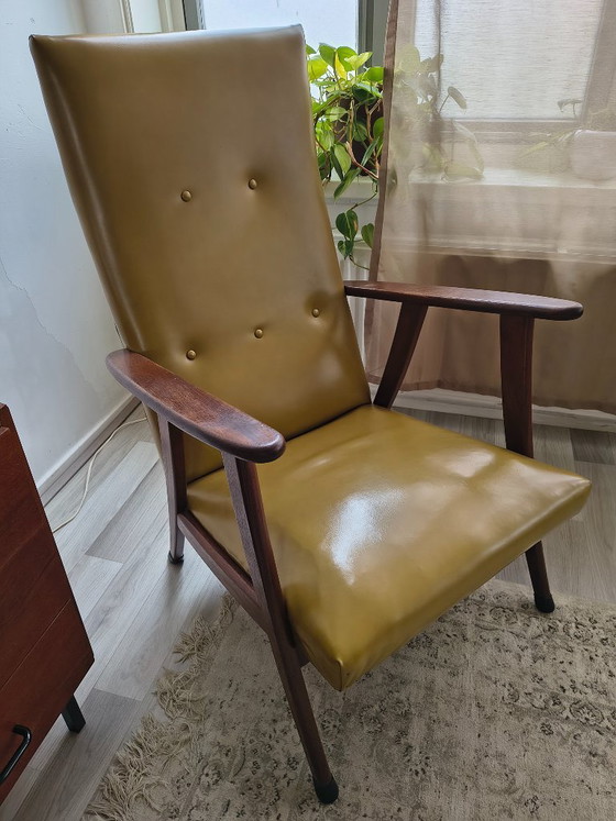 Image 1 of Ochre yellow armchair | Mid-century design