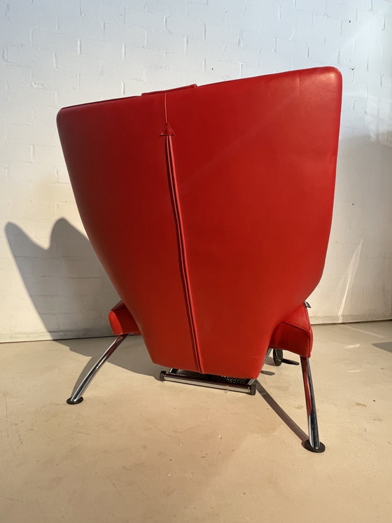 WK Wohnen Vintage Art Deco Retro – Verstelbare relaxstoel, Chrome, Leather (photo 9 of 13)