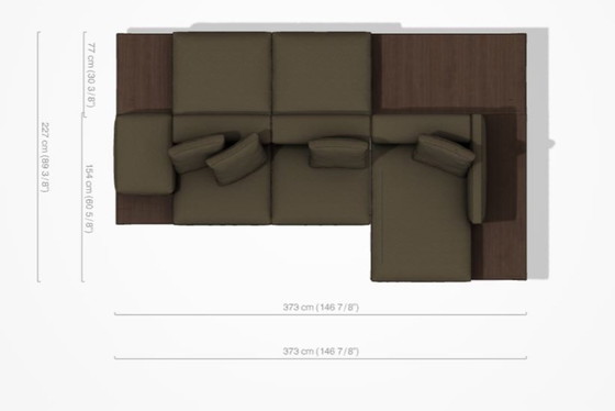 Image 1 of Divano Dock B&amp;B Italia versione alta base in legno