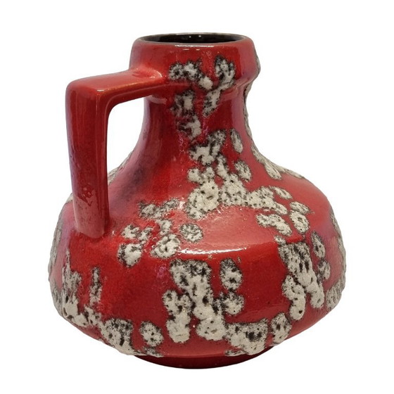 Image 1 of West German Fat Lava vase ES-Keramik red/white