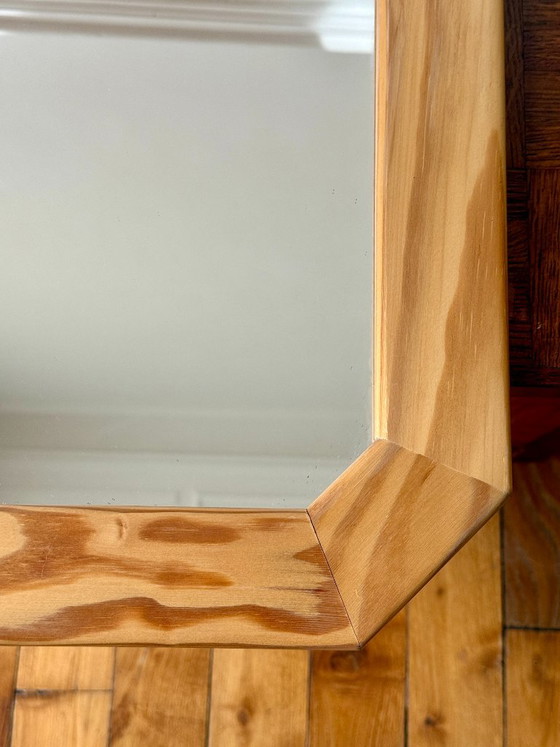 Espejo octogonal de madera clara. – Glass, Wood (photo 7 of 10)