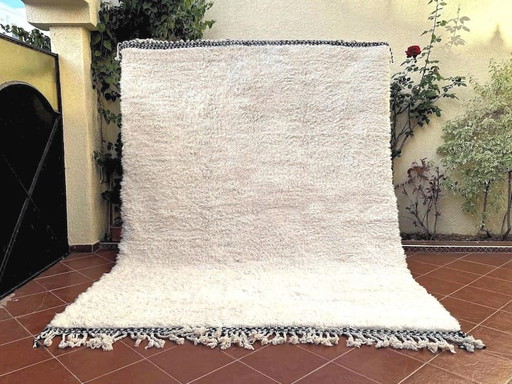 Tappeto berbero bianco in lana naturale, dimensioni 150/250 cm – Aime Té, vloerkleden en tapijten, Wool