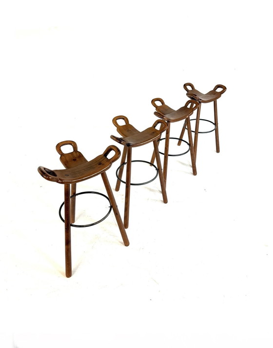 Image 1 of 4 sgabelli da bar vintage 'Marbella' anni '60