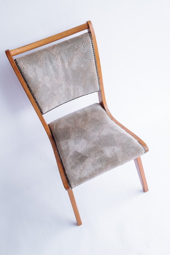 Image 1 of Set Van 4 Vintage Houten Eetkamerstoelen