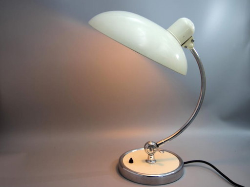 Kaiser Idell 6631 tafellamp "President" in beige * reliëf kathedraal * Bauhaus * jaren 1950 * Mid-Century * Vintage