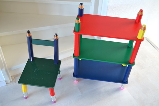 Pierre Sala vintage wandrek en stoel voor kind