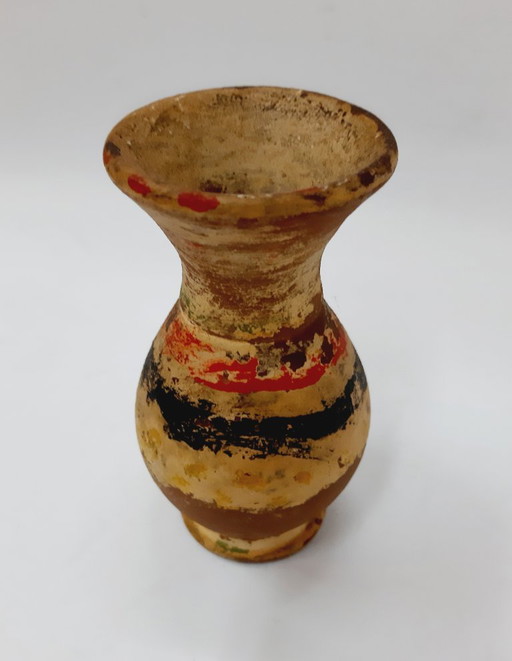 Piccolo vaso in ceramica - Fatto a mano - Multicolore polveroso