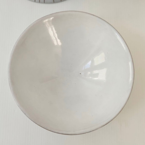 Image 1 of SET VAN 4 VINTAGE KERAMISCHE KOMMEN UIT 1950 VAN JACQUES INNOCENTI RIVIER, ROCKABILLY UIT DE JAREN 50