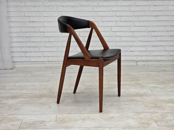 1960s, Danish Design by Kai Kristensen, Set of 4 Armchairs, Leather, Teak – Dining chairs (photo 5 of 18)