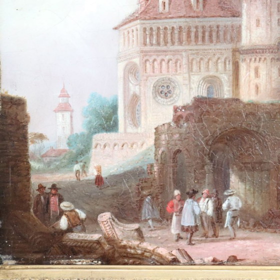 Image 1 of Worms Cathedral, Oil Painting on Board, 19th Century