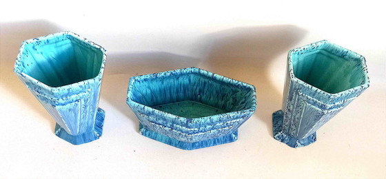 Image 1 of Juego de chimenea Art Déco de 3 piezas