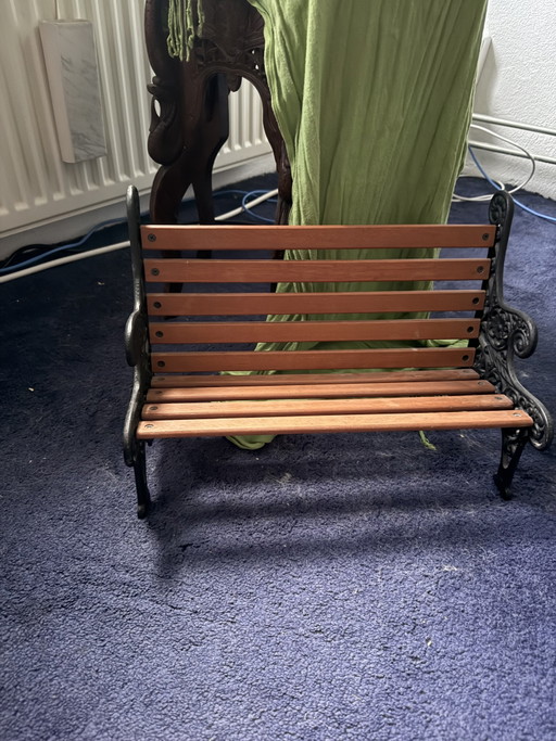 Charming decorative doll's bench