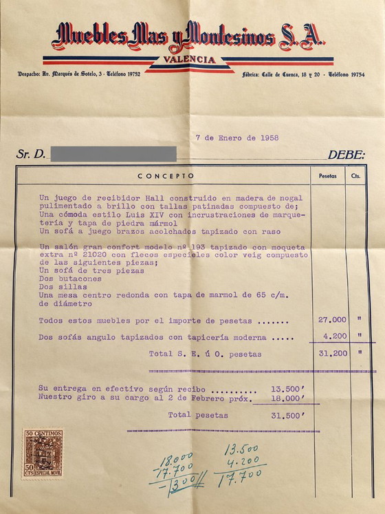 Cassettiera in noce con intarsi e marmo, 1958 – Cassettiere, Legno (photo 9 of 9)