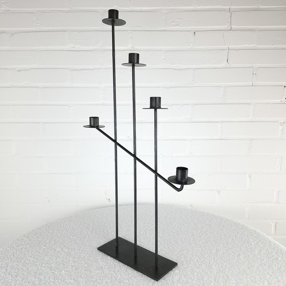 Image 1 of Vintage XL kandelaar metaal 5 arms jaren 90