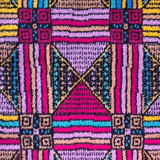 Image 1 of Magnifique tapis géométrique italien en laine des années 1980, signé Missoni pour T&J Vestor