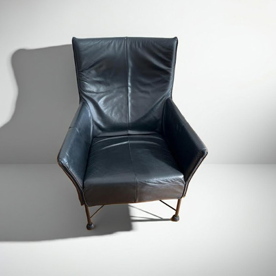 Image 1 of Vintage Charly leren fauteuil van Gerard van den Berg