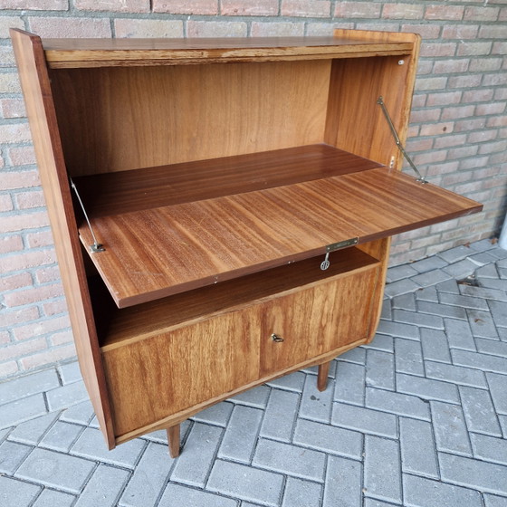 Vintage Wandkast Minibar Kastje Mid Century – Wood (photo 14 of 15)