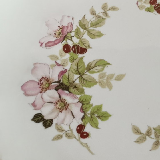 Image 1 of ANTICO VASSOIO MODERNISTA IN PORCELLANA E METALLO