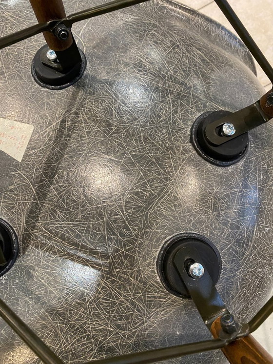 Image 1 of Sedia DSW, fibra grigio elefante, noce tassello, Eames Herman Miller vintage 1950