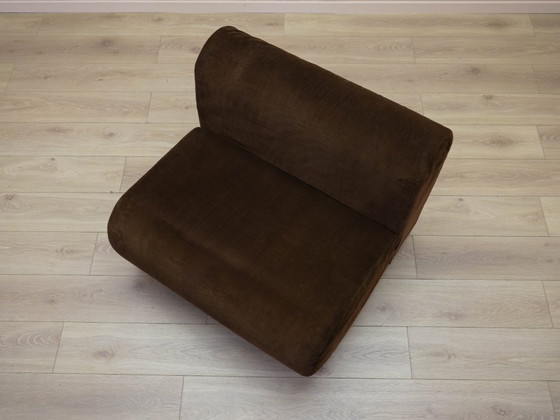 Image 1 of Sillón marrón, diseño italiano, década de 1970, fabricado en Italia.