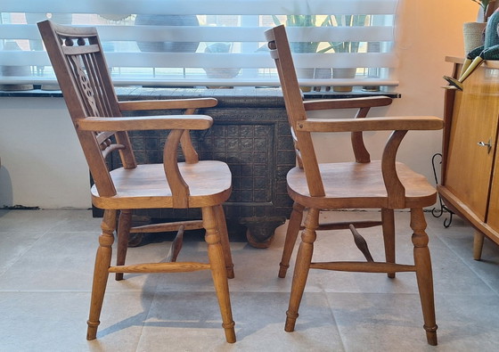 Set di poltrone vintage Mendlesham (Windsor), Sedie da pranzo, Legno, Marrone (foto 11 di 13)
