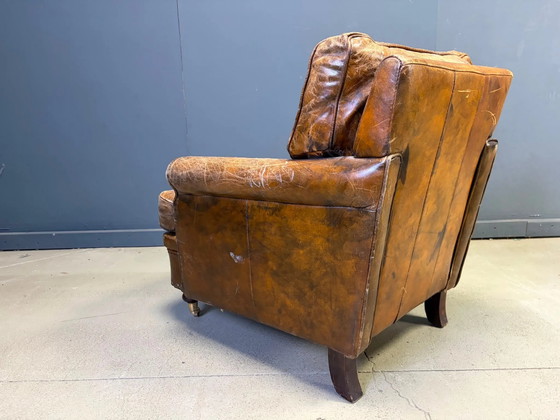 Fauteuil club en cuir style années 50 – Leather, Mid Century Modern (photo 4 of 13)