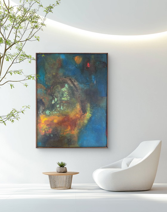 Image 1 of Silvin Bronkart - Deep River - magnificent painting from 1960