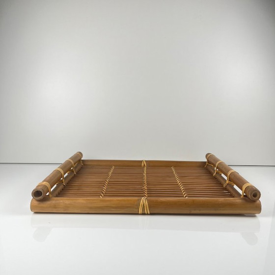 Image 1 of Bambustablett mit Griff, 1960/70
