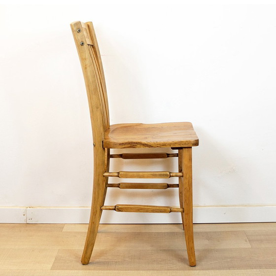 Image 1 of Vintage Spanish Office Chair in Oak, 1940s