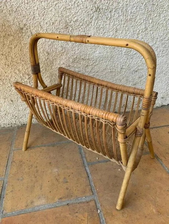 Rattan and wicker magazine racks - 1960s/70s – Retro (photo 2 of 6)