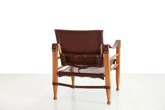 Safari-Stuhl aus Eiche und Leder von Aage Bruun, 1960er Jahre – Sessel, Leather, Wood, Mid Century Modern (photo 4 of 7)