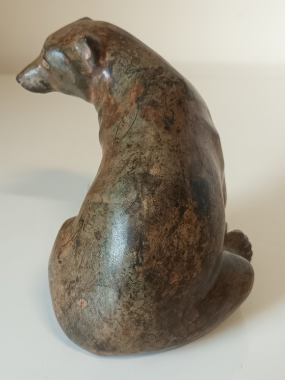 Image 1 of Orso seduto in bronzo Pierre Chenet