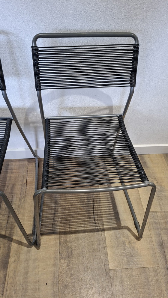 Image 1 of Vintage 4 x Lisa Norinder IKEA Melker spaghetti chairs 