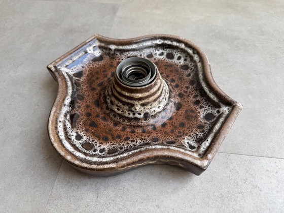Image 1 of Lampada da parete vintage Fat Lava in ceramica Hustadt Leuchten