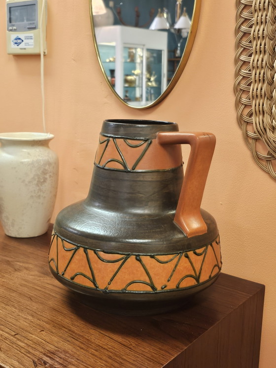 Vintage West Germany Bay Ceramic Vase 275-25 (photo 3 of 9)