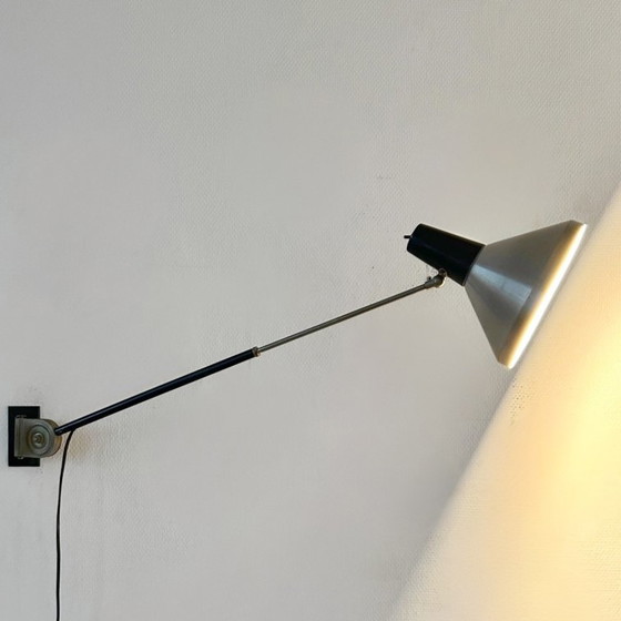Image 1 of Lampada da scrivania telescopica vintage di metà secolo, lampada da parete Busquet Hala anni '50
