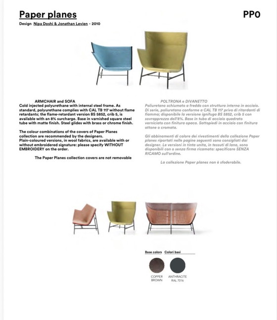 Image 1 of Set van 2 Moroso Paper Planes fauteuils van Nipa Doshi & Jonathan Levien