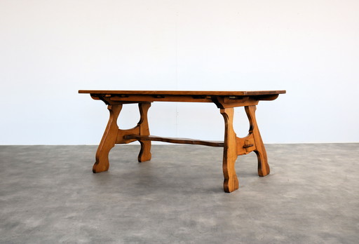brutalist oak dining table