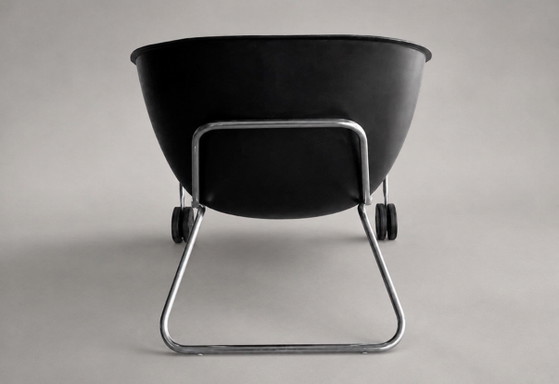 B&B Italia Mart fauteuil, ontwerp van Antonio Citterio, 2003 – Chrome, Leather (photo 5 of 11)