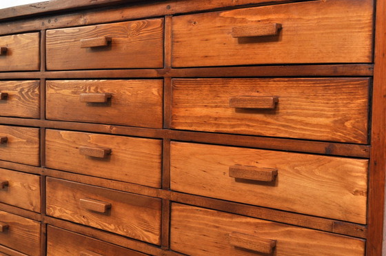 Image 1 of Vintage Chest of Drawers in Pitch Pine 1950s