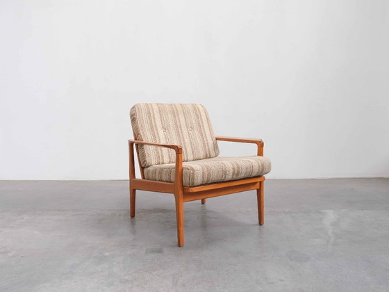 Image 1 of Ensemble de 2 chaises longues en teck style danois Mid-Century