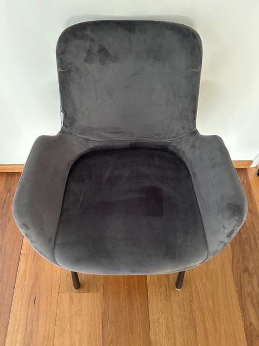 Zuiver Armchair Grey (British) 2 X – fauteuils, Metal, Velvet (photo 2 of 6)